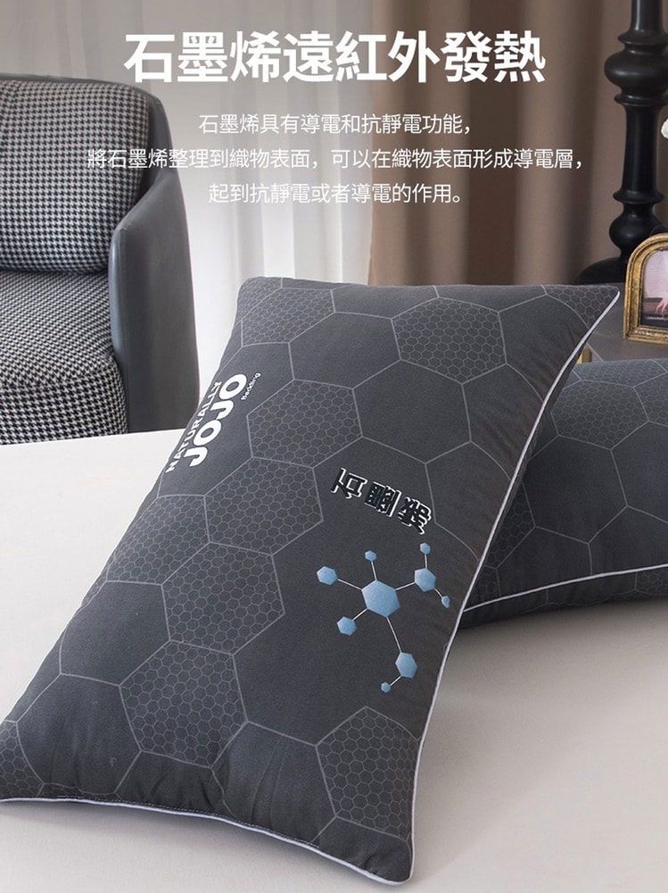 【NATURALLY JOJO】買1送1 石墨烯超導抗菌枕(石墨烯枕/抗菌枕/枕頭)