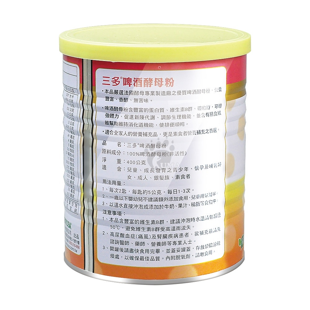 【SENTOSA 三多】啤酒酵母粉 400g/6瓶