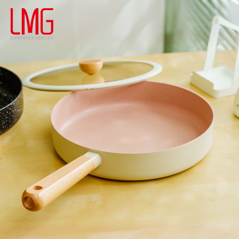 【LMG】雪藏系列不沾平底鍋28cm(含蓋)