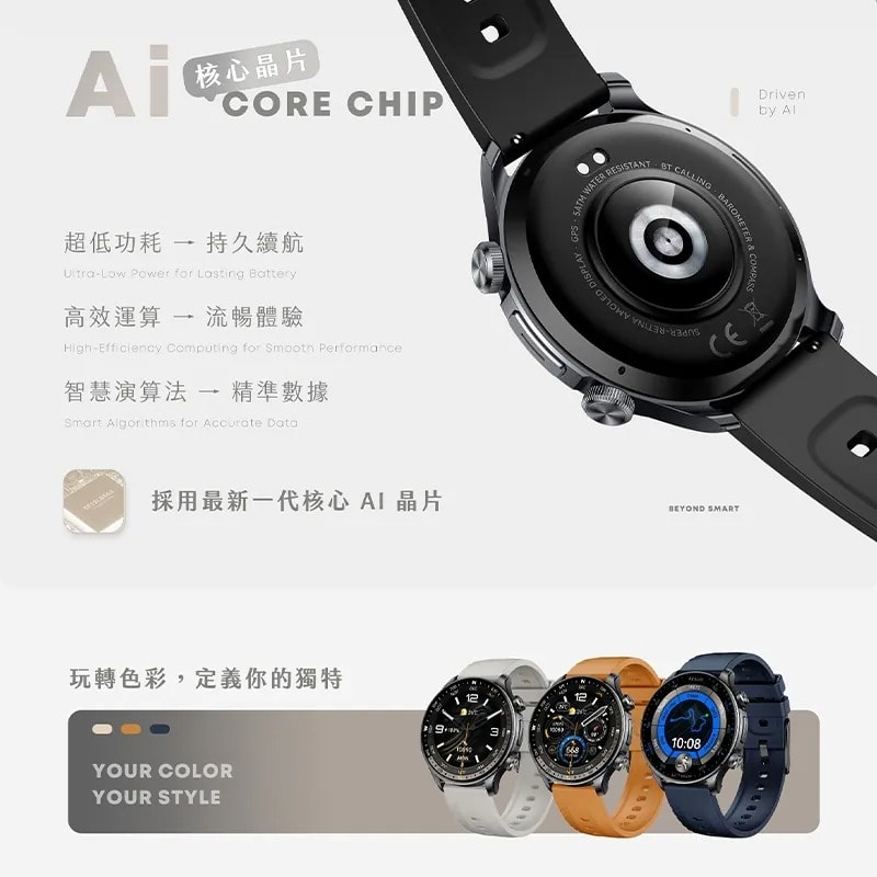 【LARMI 樂米】智能手錶 Ai6(支援 25+ 語言翻譯、五大衛星 GPS)