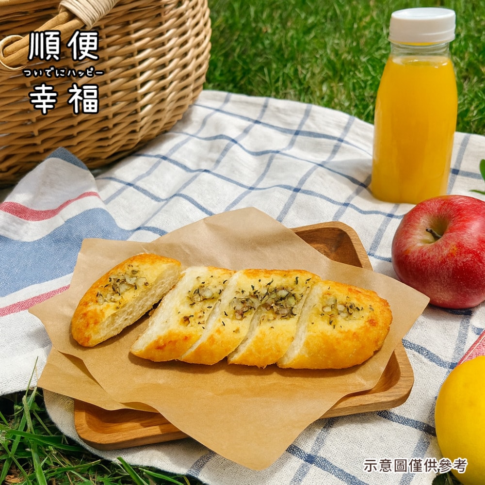 【順便幸福】大蒜麵包-奶香+咖哩4入x1組(蒜香 麵包 零食)(7個工作天出貨)