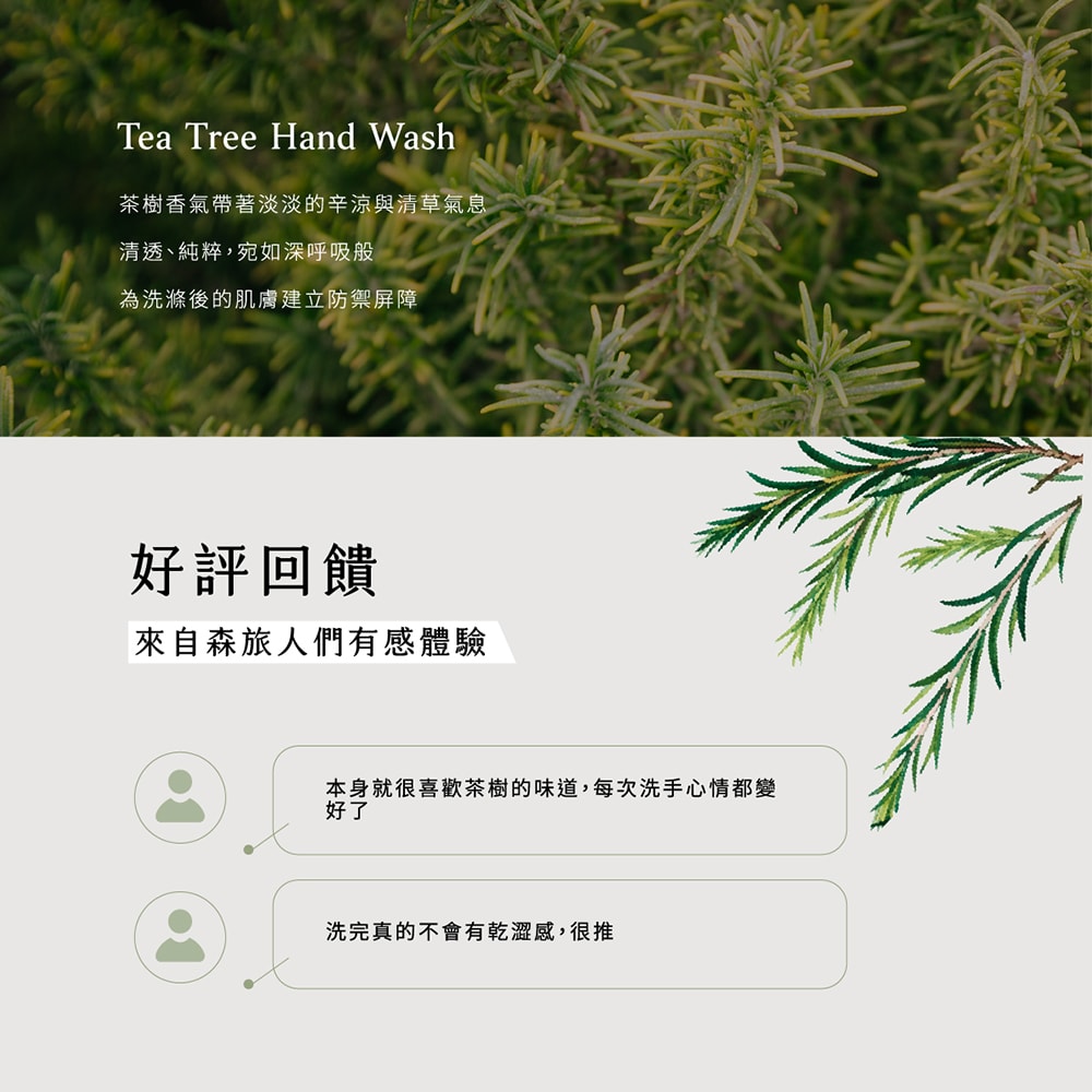 【薰衣草森林Select】茶樹植萃潔手露 350ml | 洗手乳 茶樹精油 洗手 洗手露 Hand Wash