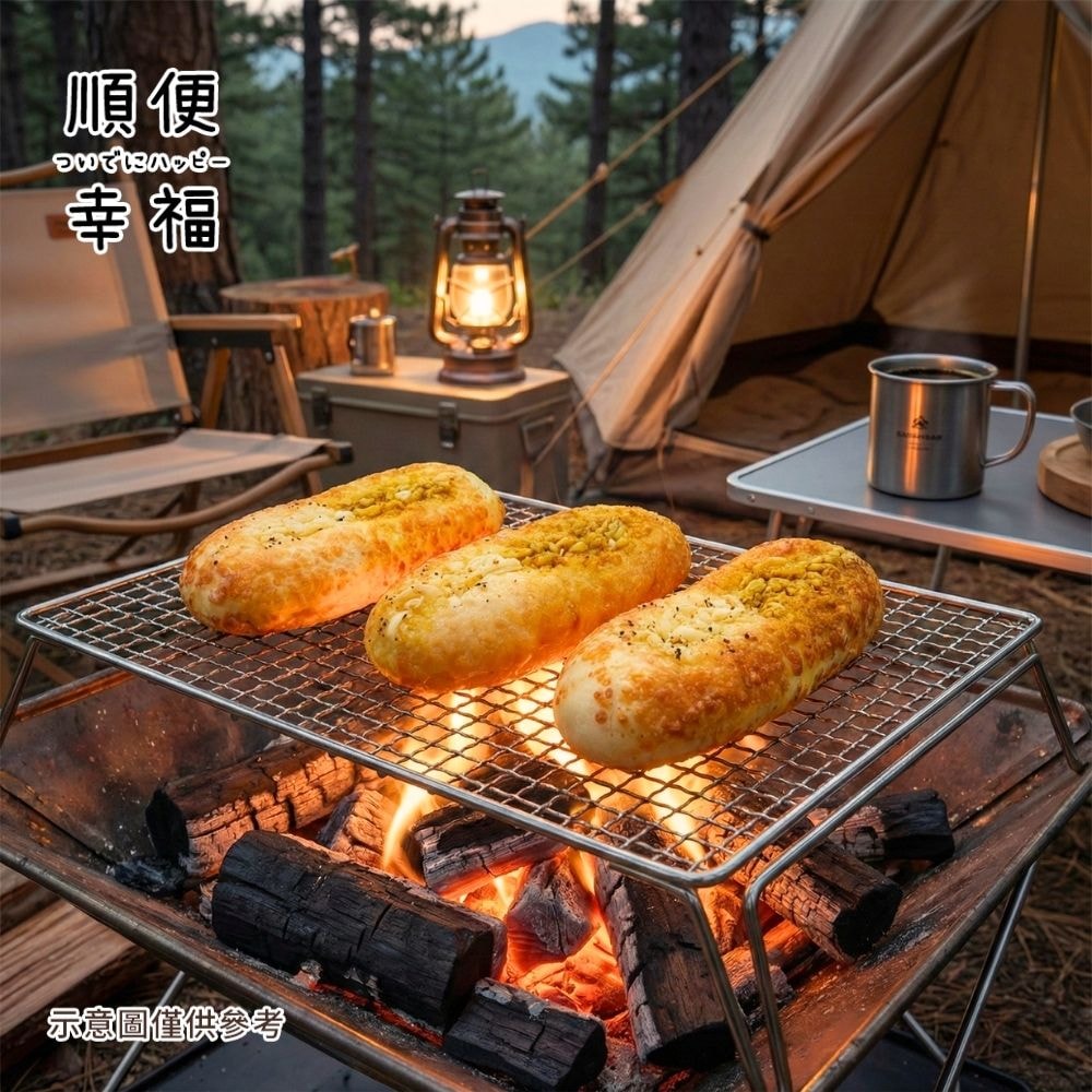 【順便幸福】奶香咖哩大蒜麵包4入x2組(蒜香 麵包 零食)(7個工作天出貨)