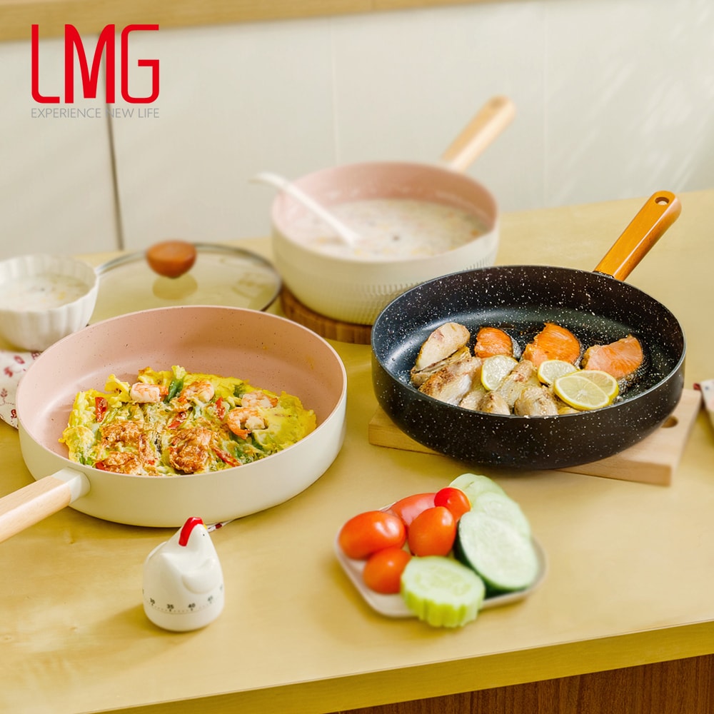 【LMG】雪藏系列不沾平底鍋28cm(含蓋)