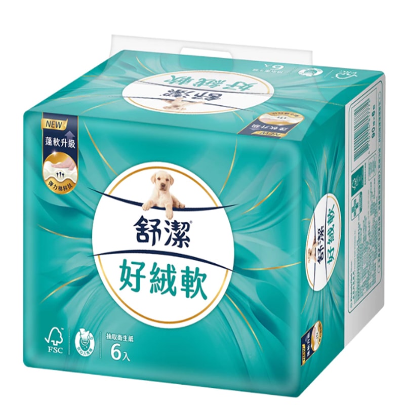 【舒潔】好絨軟抽取衛生紙 90抽x6包x12串/箱