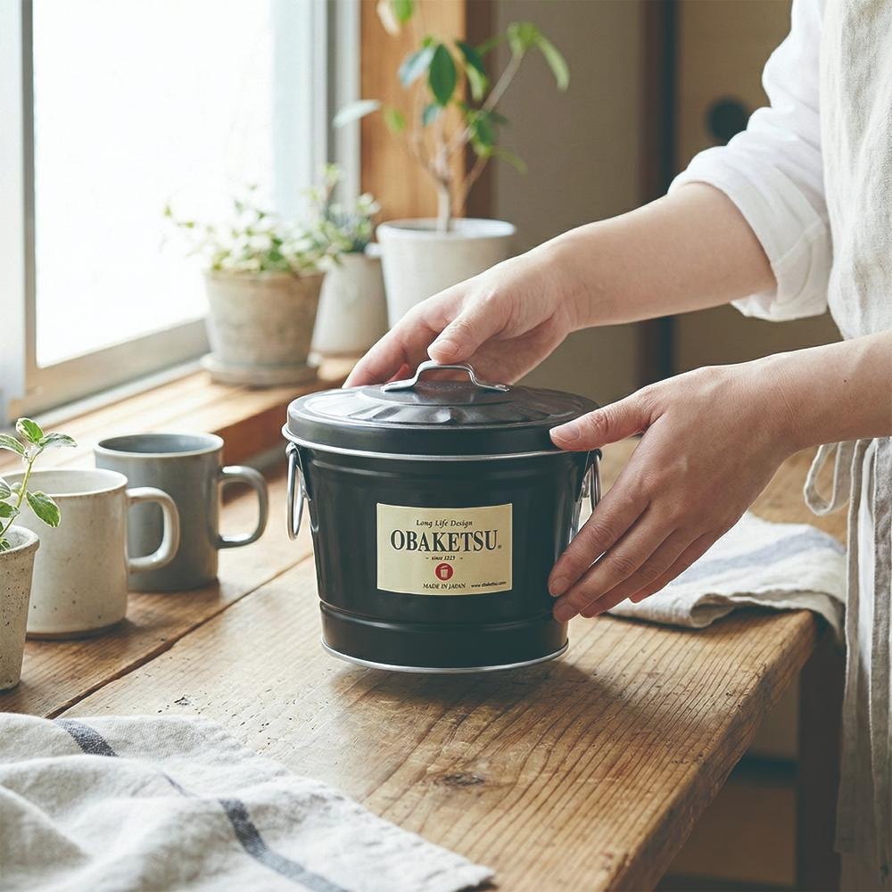 【日本 OBAKETSU】手工製多功能迷你桶 1L 花盆 園藝 收納桶