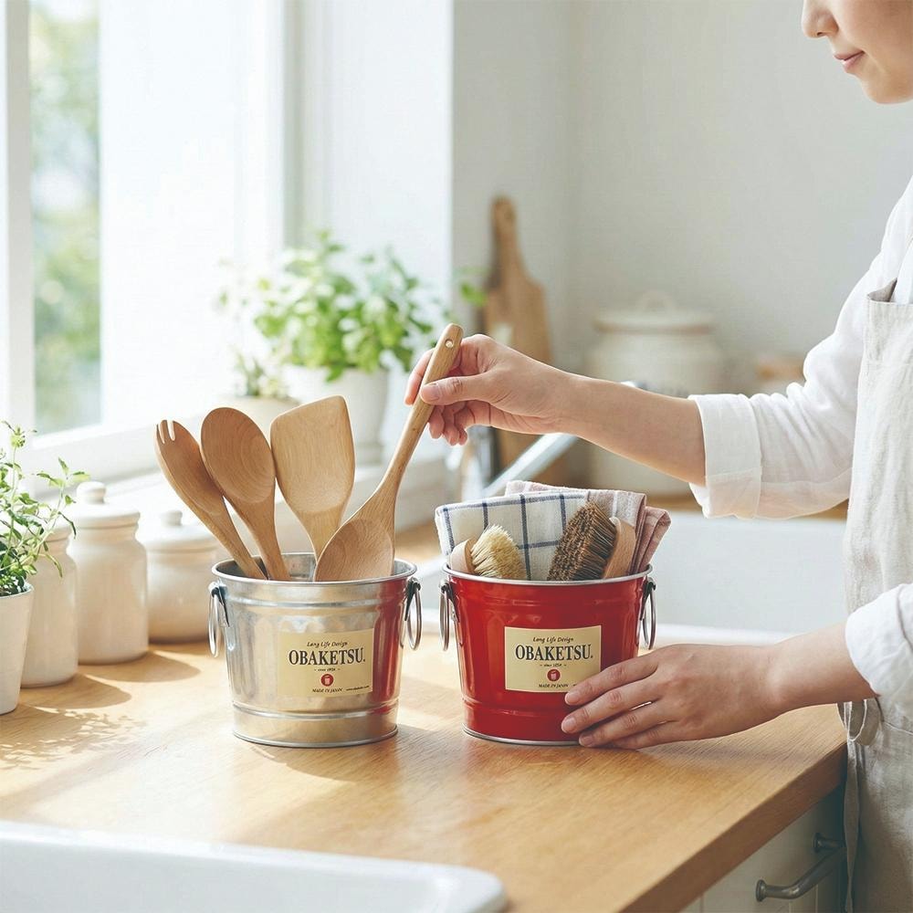 【日本 OBAKETSU】手工製多功能迷你桶 1L 花盆 園藝 收納桶