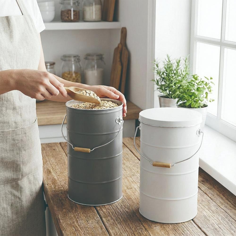 【日本 OBAKETSU】手工製雜糧飼料收納桶 10kg