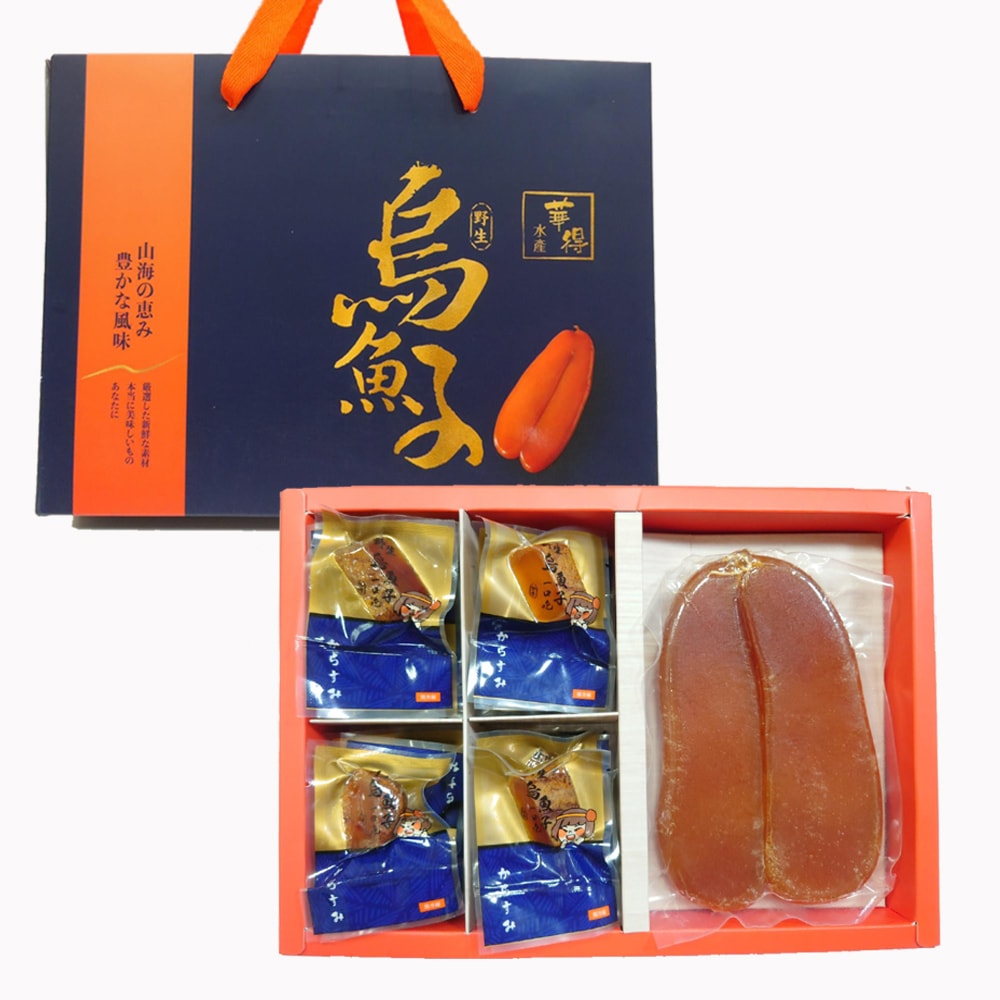 【華得水產】野生烏魚子禮盒(5兩x1片+一口烏魚子4兩/禮盒)