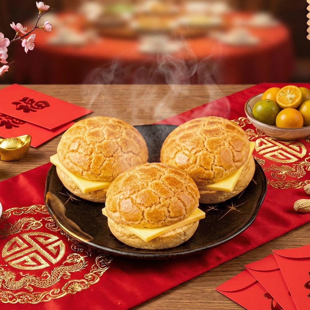 【金品】年菜精華3件組(麻油雞米糕+藥膳醉蝦+冰火菠蘿油)