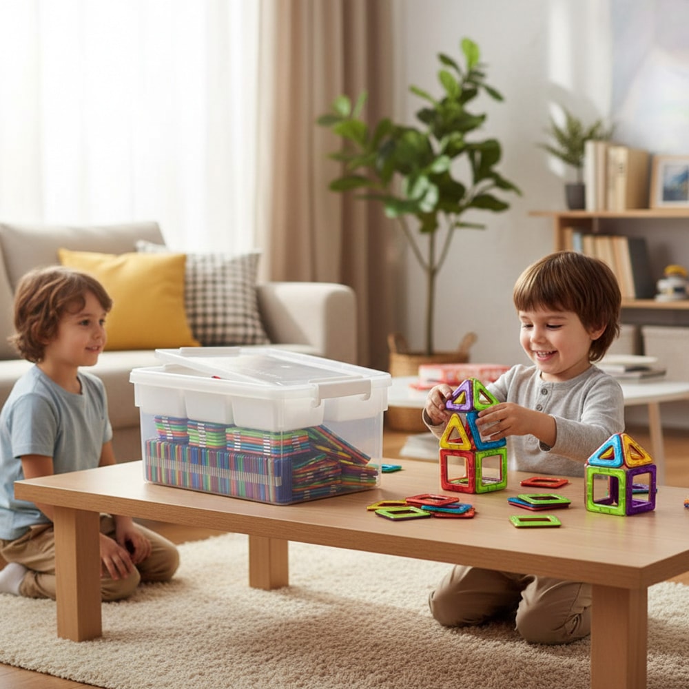 【CY 呈云】CITYLONG兒童積木玩具透明收納箱16L(2入組)