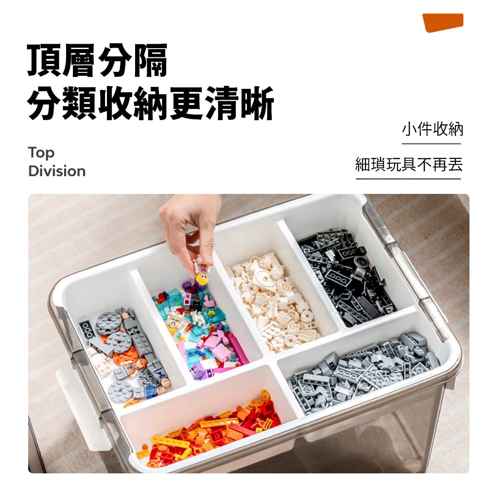 【CY 呈云】CITYLONG兒童積木玩具透明收納箱16L(2入組)