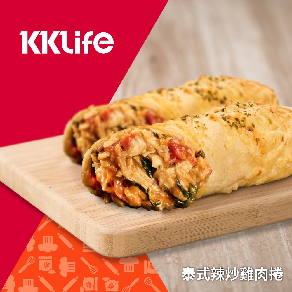 【KKLife】泰式辣炒雞肉捲x1條(180g/條)