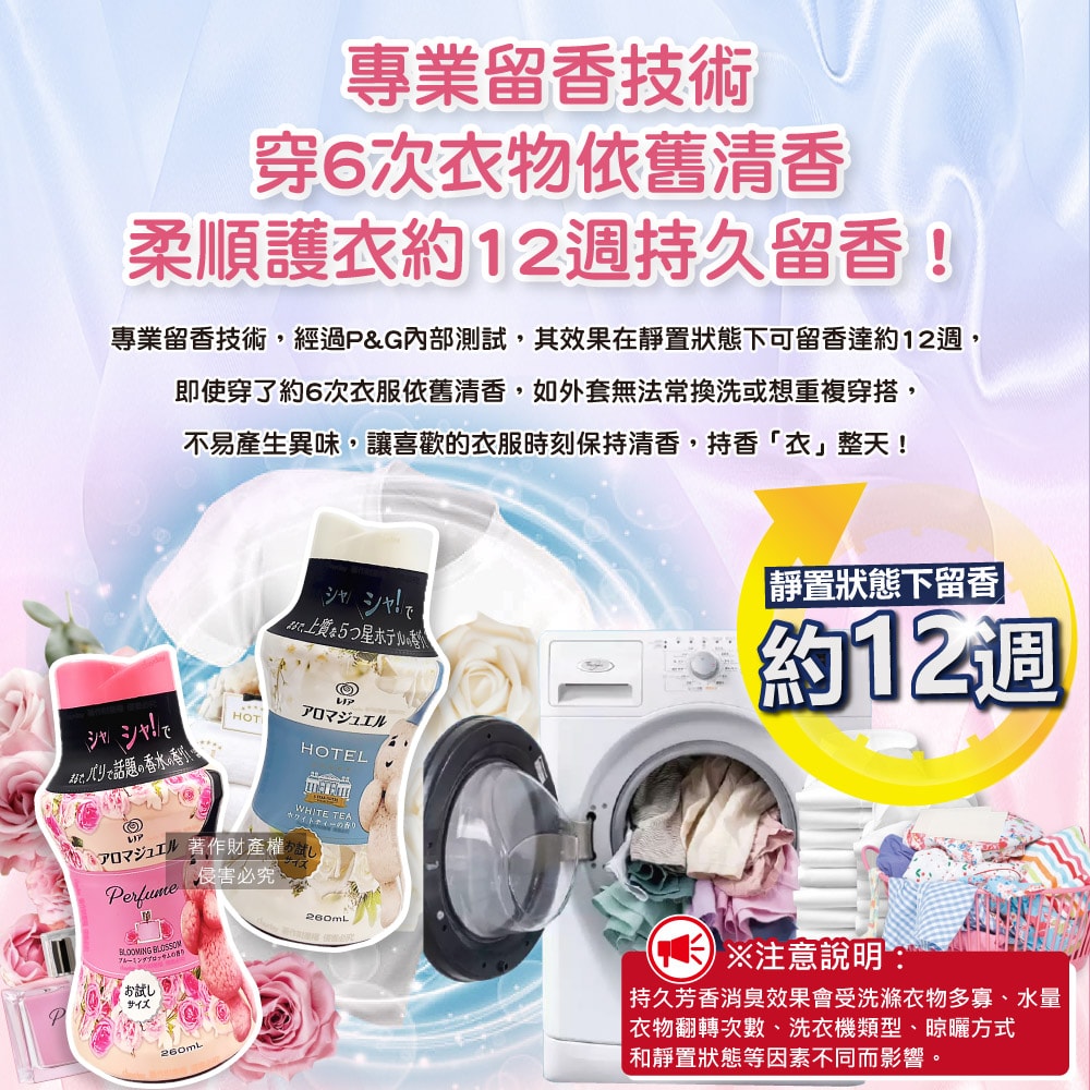 【P&G】Lenor芳香寶石系列超吸水力顆粒香香豆260ml/瓶(長效留香約12週,毛巾運動服消臭柔軟劑,室內晾曬防臭,直立滾筒式洗衣機皆適用)