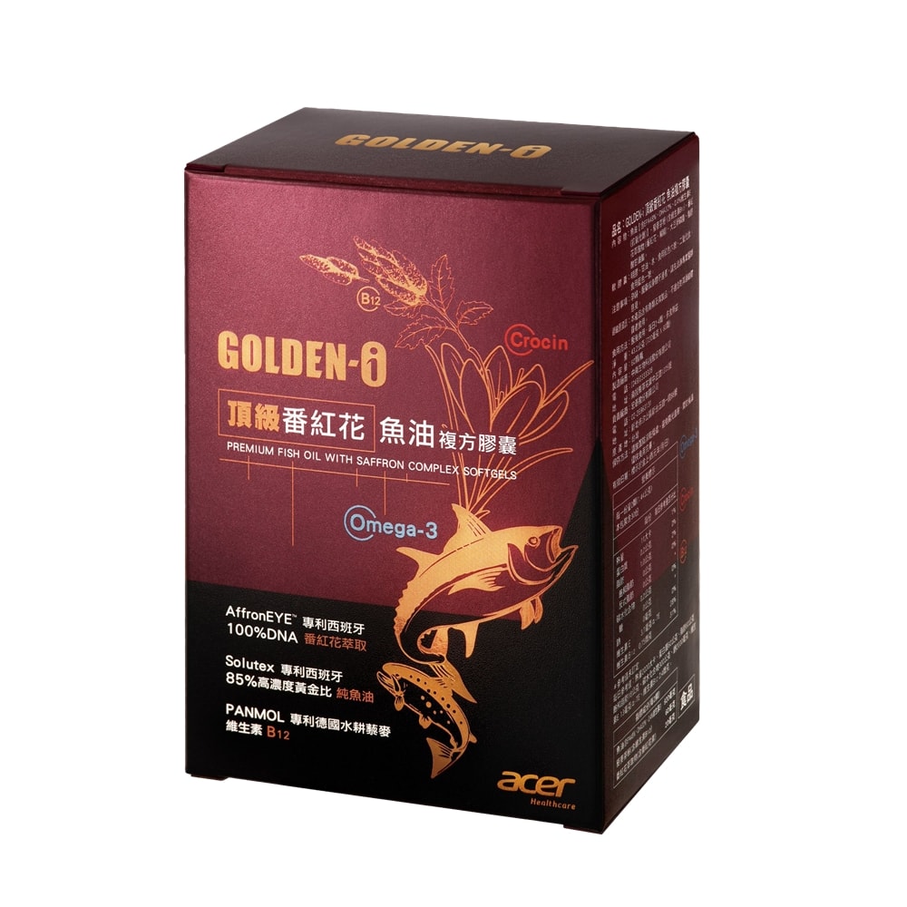 【acer 宏碁】【宏碁健康】GOLDEN-i 頂級番紅花魚油複方膠囊(60顆/瓶)