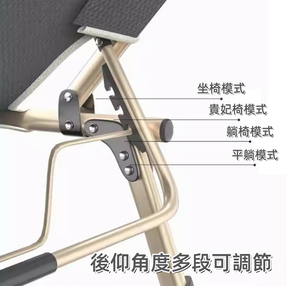 【HTGC】午休折疊床四腳 附頭枕免組裝/全平躺180度/快速折疊/鋼管支撐/頭枕填充 摺疊椅/躺椅/折疊床