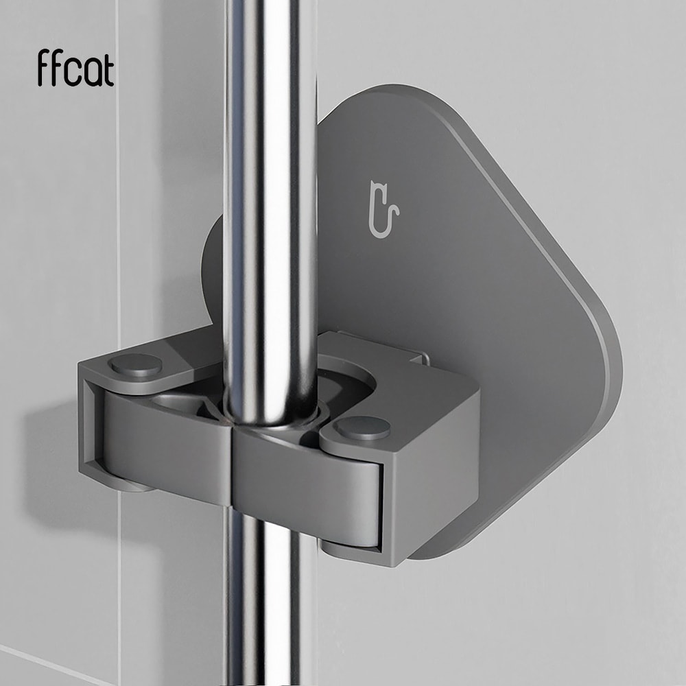 【ffcat】掃除拖把架 3入組 免打孔不傷牆 拖把架 掃把架 拖把掛架 掛掃把 無痕拖把架 免釘拖把架 掃除工具收納 防滑拖把夾