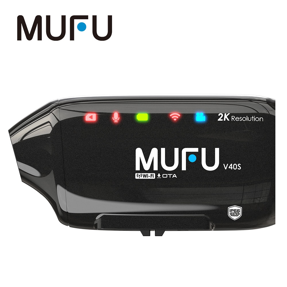 【MUFU】雙鏡頭機車行車記錄器 V40S極光機-側邊款 (贈64記憶卡)
