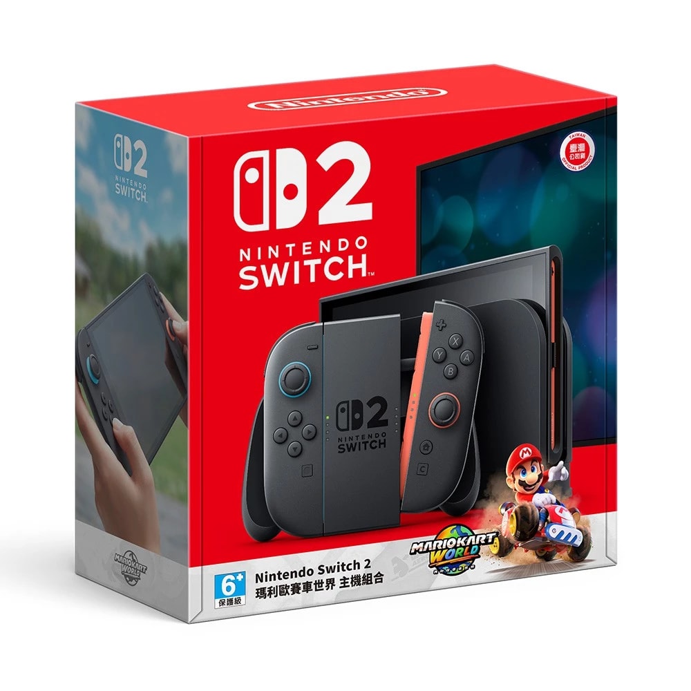 【Nintendo 任天堂】Switch 2 主機 瑪利歐賽車世界 同捆組