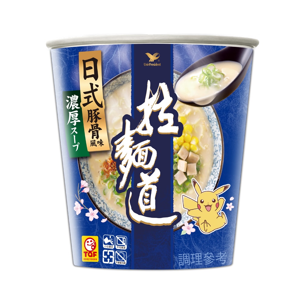 【統一】拉麵道日式豚骨風味杯麵-寶可夢櫻花版(12入/箱)