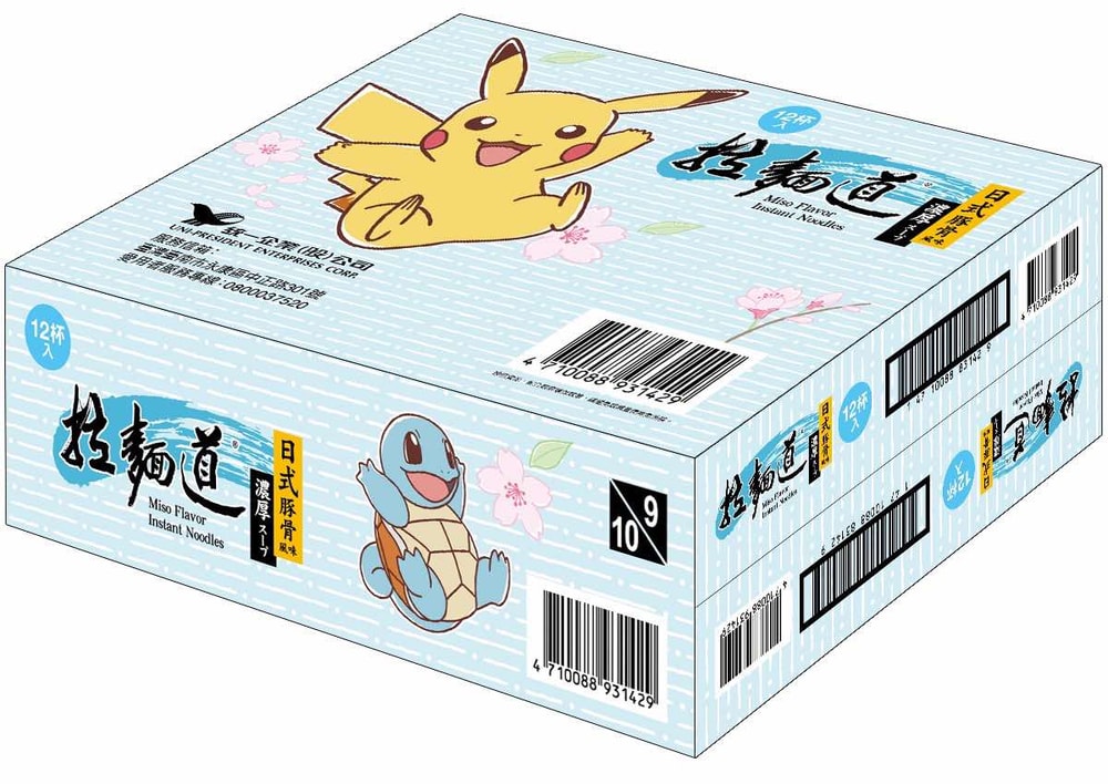 【統一】拉麵道日式豚骨風味杯麵-寶可夢櫻花版(12入/箱)