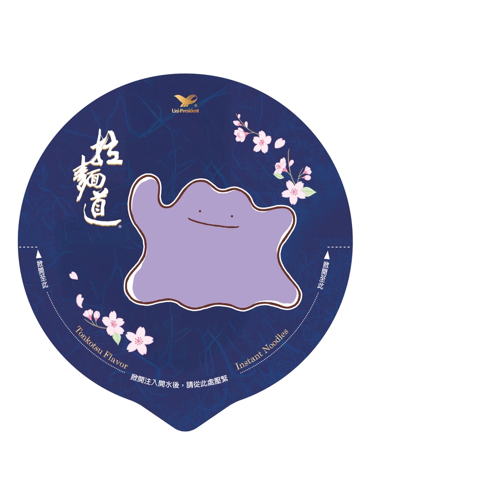 【統一】拉麵道日式豚骨風味杯麵-寶可夢櫻花版(12入/箱)