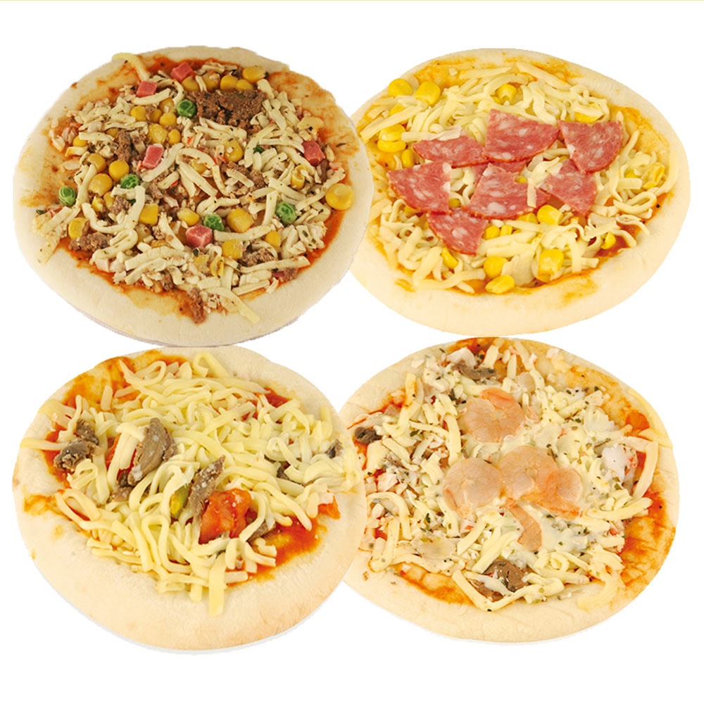 【金品】6吋手工披薩 12片組(夏威夷/海鮮/蕃茄蘑菇/總匯)