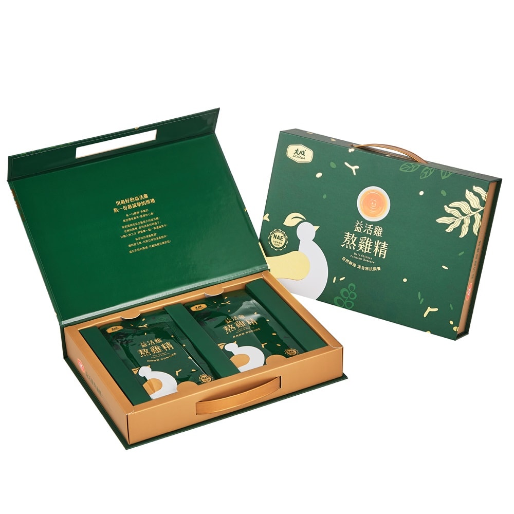 【大成食品】(送$50購物金)益活雞熬雞精禮盒(50ml/8包/盒)+贈益活雞熬雞精單包x2(50ml/包) (618限定活動加碼)