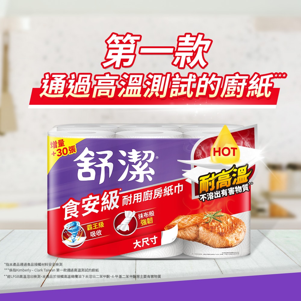 【舒潔】食安級耐用廚房紙巾