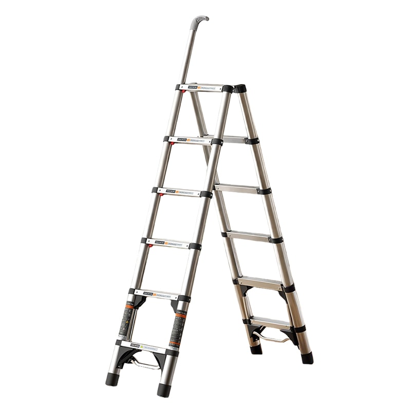 【FIIDO】B01不鏽鋼伸縮梯 人字梯 扶手設計 承重150kg 工作梯 折疊梯 工具梯