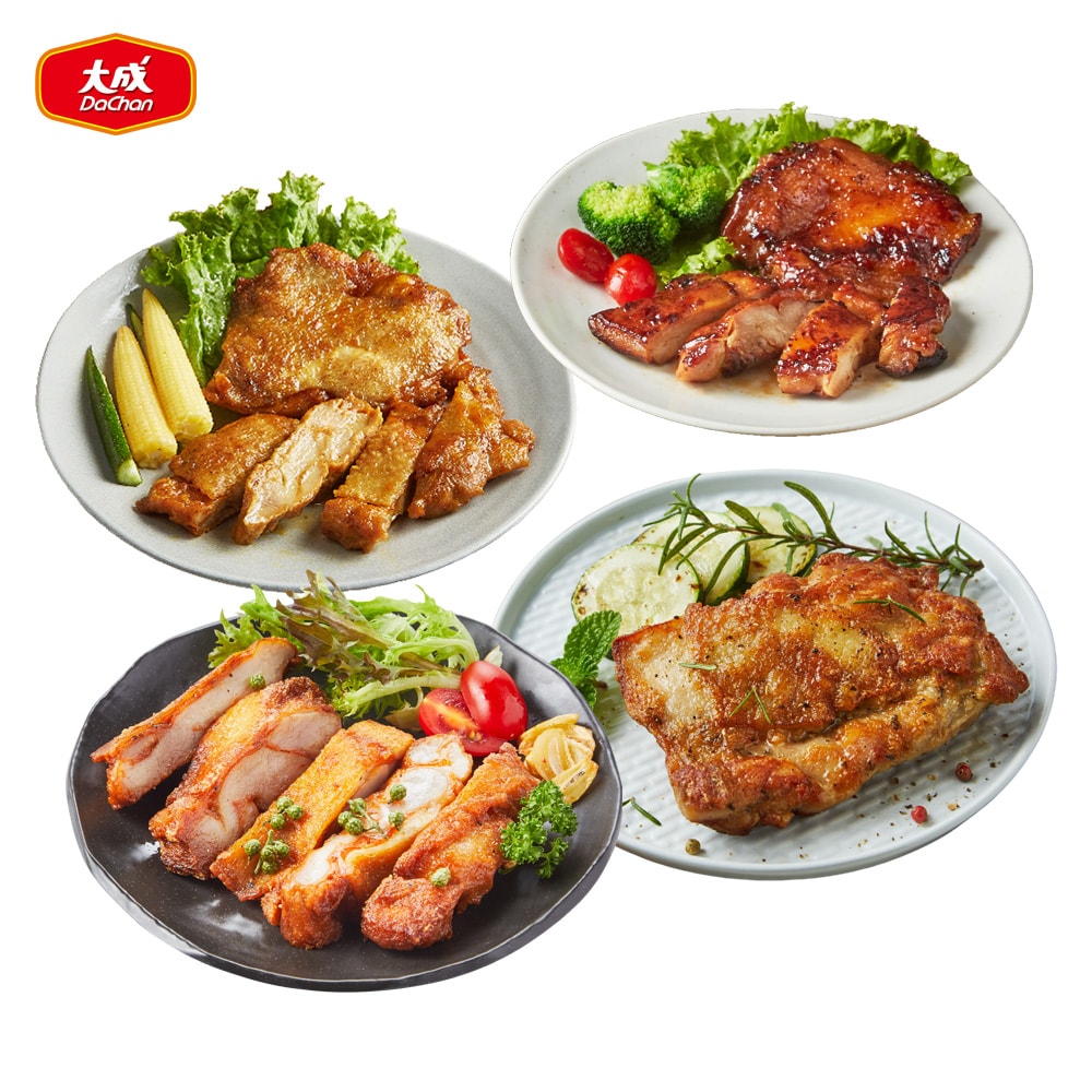 【大成食品】明星商品超值20片組-蜜汁/咖哩/義式香草/青花椒雞腿排190g任選(預購預計5~7天陸續出貨)