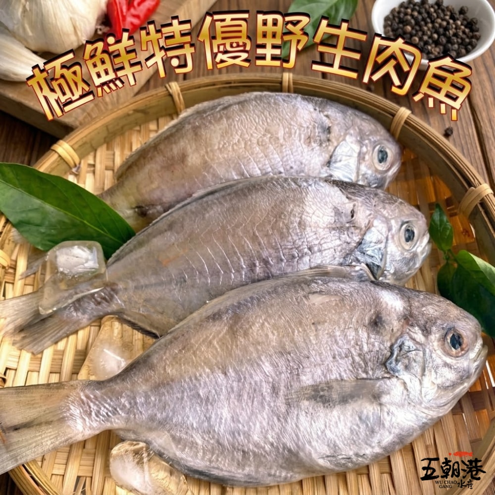 【五朝港水產】極鮮特優野生肉魚  家庭享福超值組 共2包（800g±10%/包/4隻） 已三去