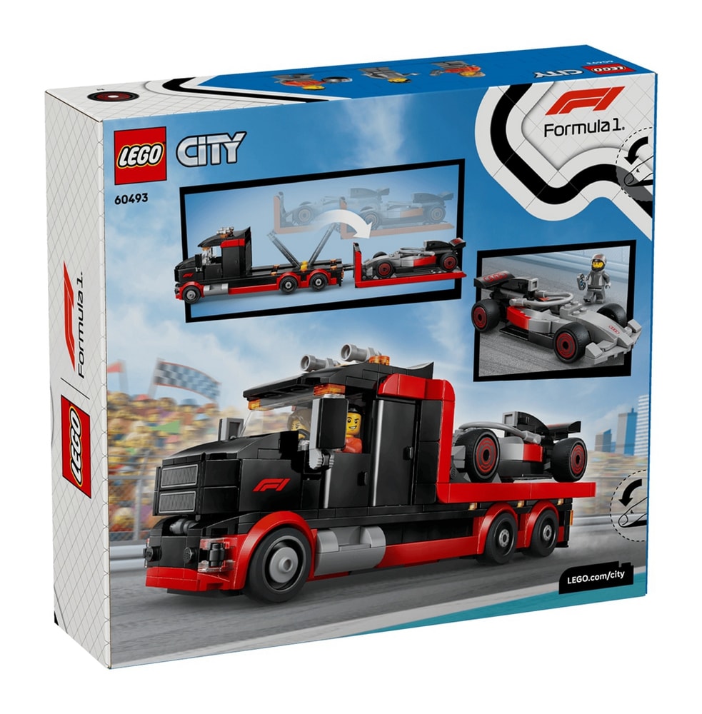 【LEGO 樂高】磚星球〡60493 城市系列 展示用卡車與奧迪F1 賽車