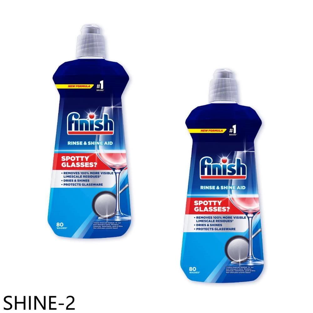 【FINISH 亮碟】【SHINE-2】光潔潤400ml亮潔劑2入組洗碗機配件