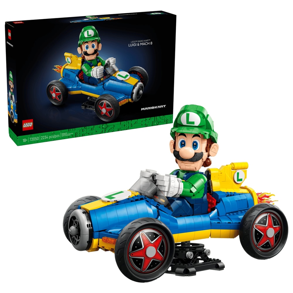 【LEGO 樂高】磚星球〡72050 瑪莉歐系列 瑪利歐賽車™ 路易吉&G力量 Mario Kart™ – Luigi & Mach 8(預購預計 4/17開始陸續出貨)
