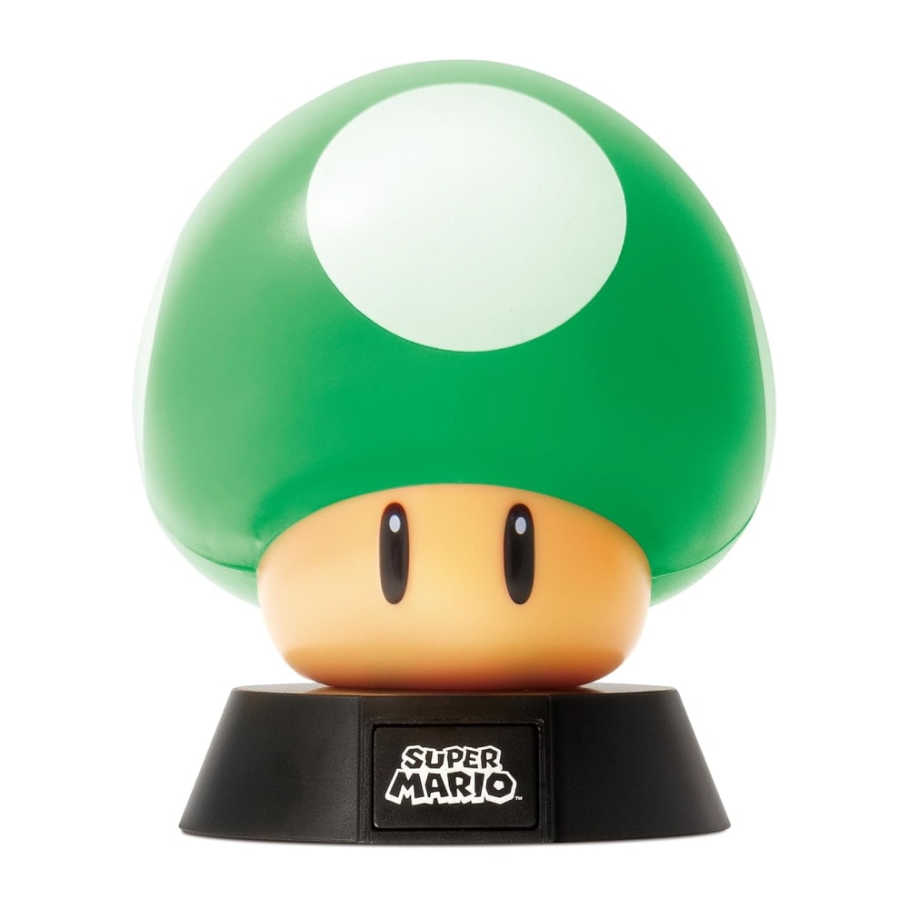 【Nintendo 任天堂】任天堂旗艦店限定 超級瑪利歐 角色燈 1UP蘑菇 (綠色蘑菇)