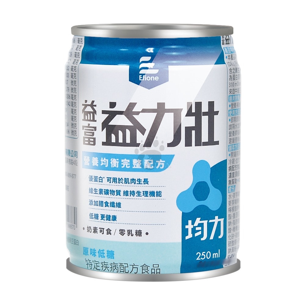 【益富】益力壯均力營養均衡完整配方 250mlx24瓶/1箱+贈2瓶 (原味低糖)