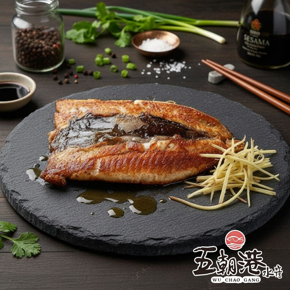 【五朝港水產】屏東鮮凍金目鱸魚菲力  (200-300克/片)  3片+台南現殺無刺虱目魚肚(160g~180g/片) 5片