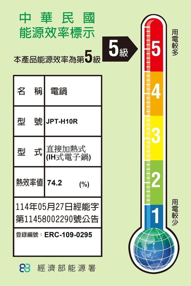 【TIGER 虎牌】【JPT-H10R-WS】10人份可變式雙重壓力IH炊飯電子鍋白色電子鍋