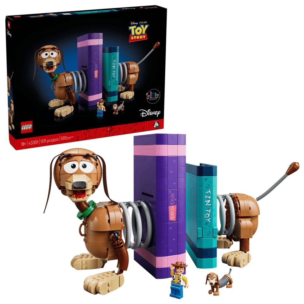 【LEGO 樂高】磚星球〡 43301 迪士尼系列 玩具總動員彈簧狗書擋 Toy Story Slinky Dog Bookends