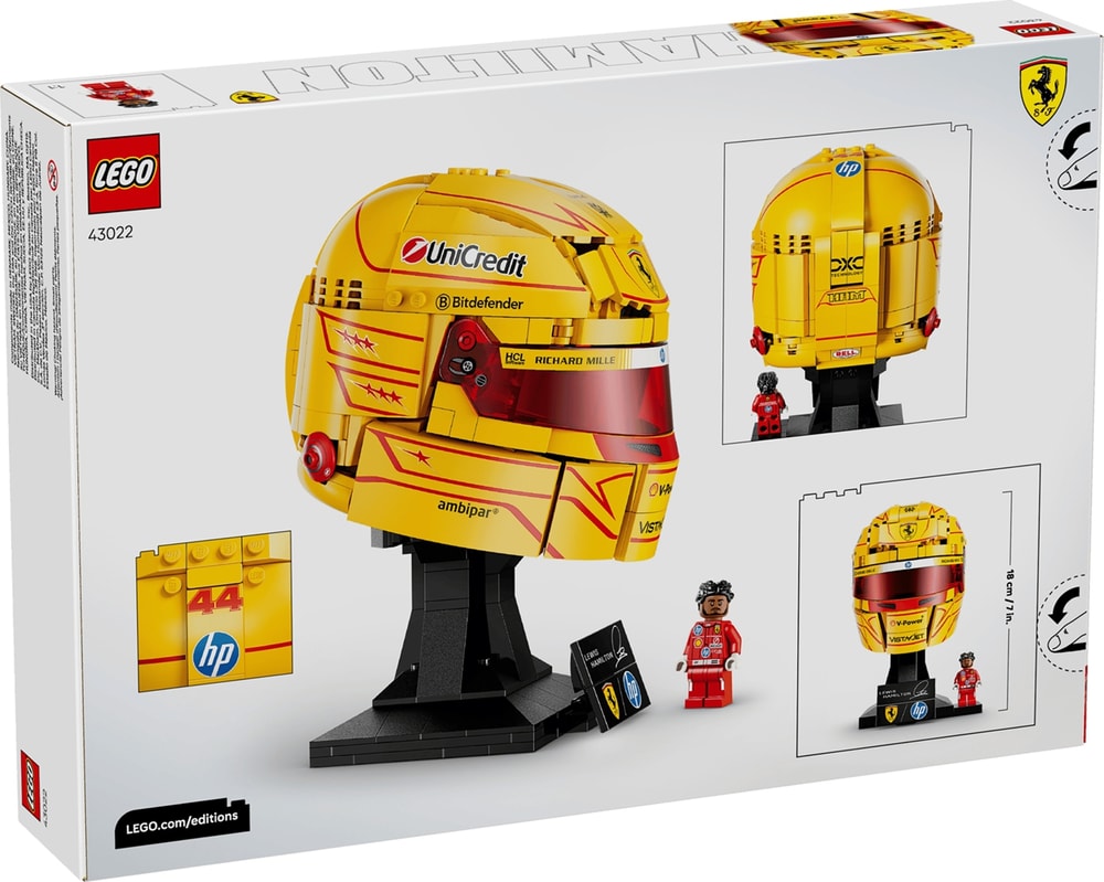 【LEGO 樂高】磚星球〡 43022 法拉利 路易斯 漢米爾頓 頭盔 Scuderia Ferrari HP Lewis Hamilton Helmet