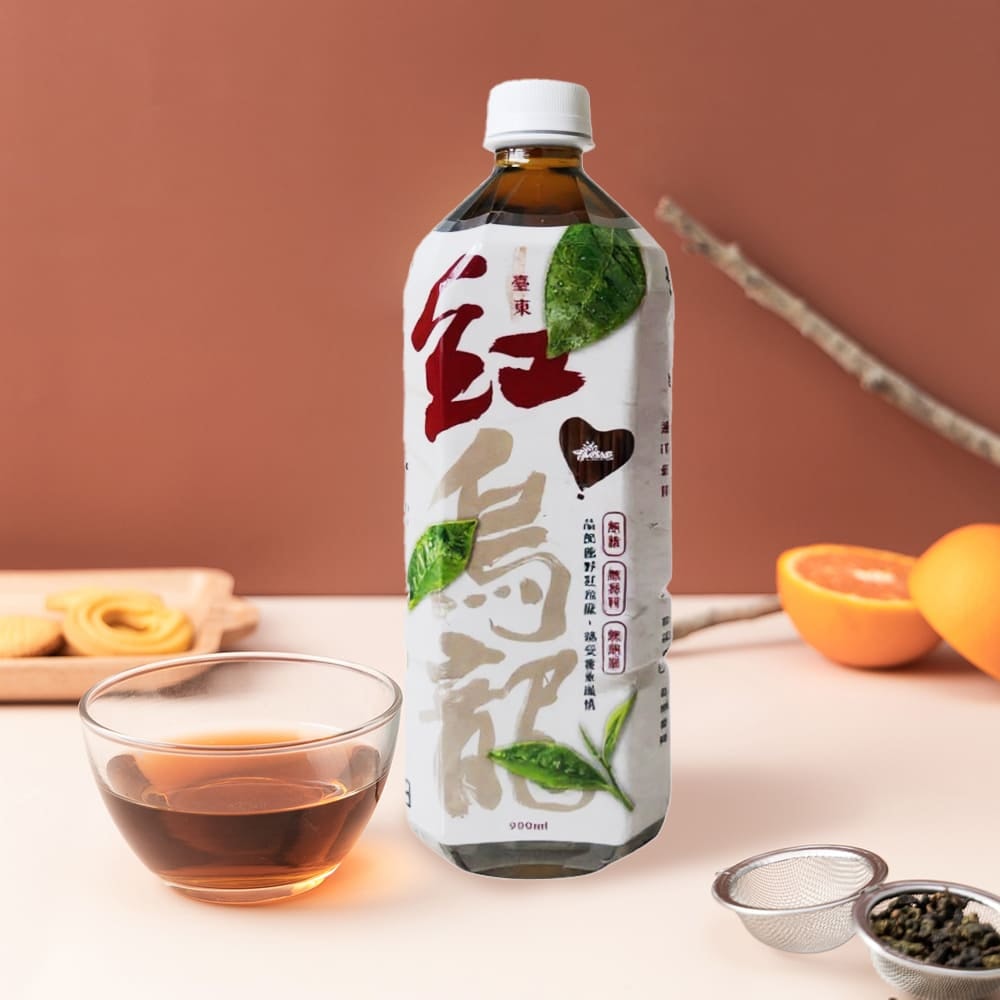 【初嚐】紅烏龍茶900ml-12入/1箱
