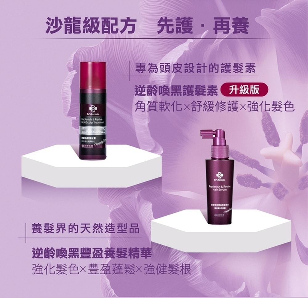 【Dr’s Formula 台塑生醫】逆齡喚黑洗髮精(柔韌保濕款/強韌豐盈款)580g*3入