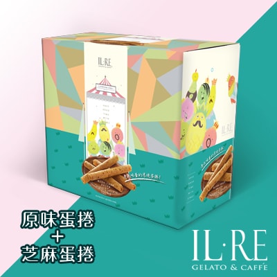 【國王你好】手感厚燒蛋捲(原味配芝麻)