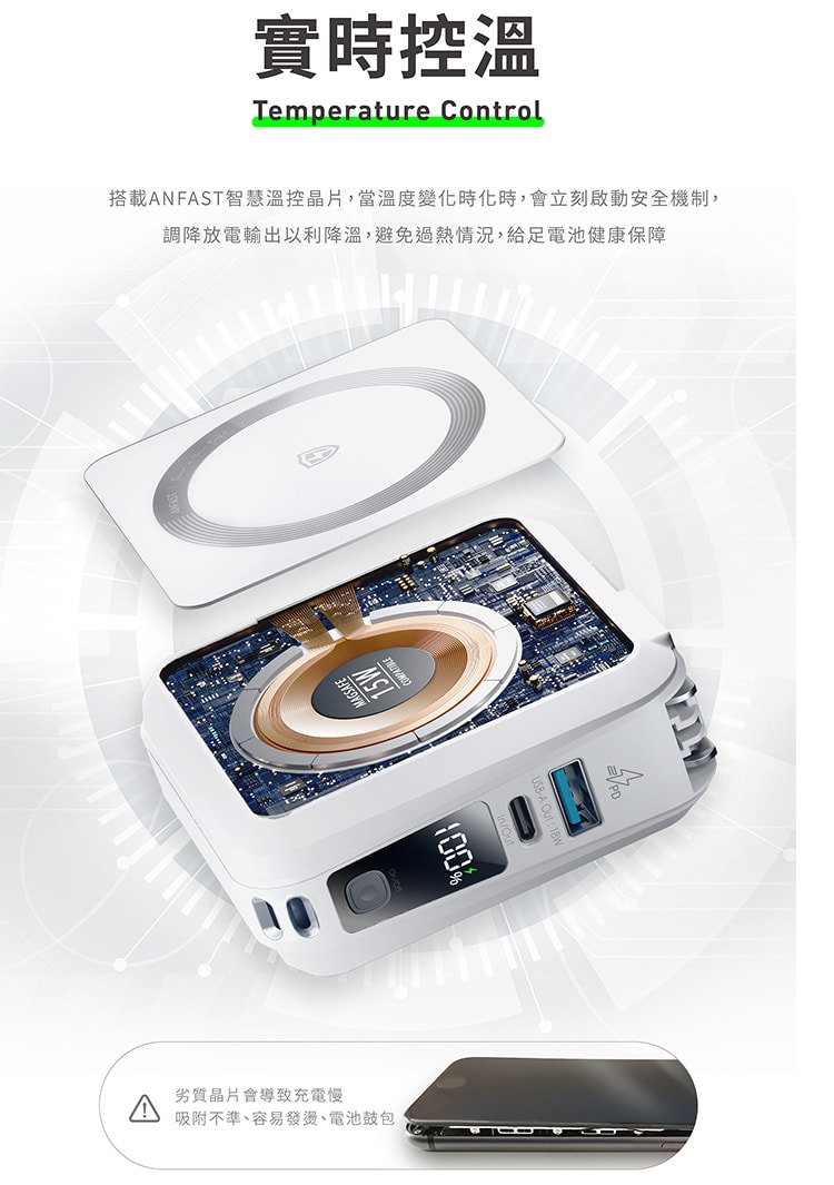 【ANFAST】AF-P10MS 幻界20W極磁多功能行動電源(10000mAh)-加贈四合一磁吸快充線 - 鮮拾